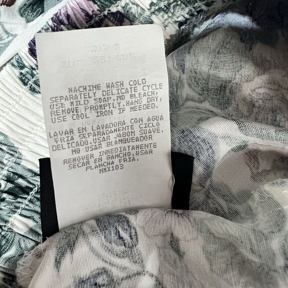 Womens VTG Fritzi CA L Flowy Skirt Midi Pleated Floral Roses Flared Modest - Picture 9 of 12